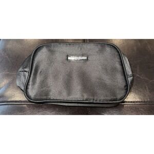 Giorgio Armani Parfums Black Makeup Bag Vanity Case Travel Pouch Cosmetic Clutch